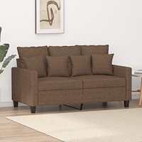 vidaXL 2-sitssoffa brun 120 cm tyg