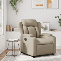 vidaXL Reclinerfåtölj cappuccino konstläder