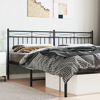 vidaXL Ersättningsgavel metall svart 180 cm