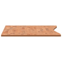 vidaXL Bordsskiva 110x(55-60)x1,5 cm massivt bokträ