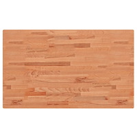 vidaXL Bänkskiva för badrum 100x60x1,5 cm massivt bokträ