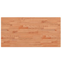 vidaXL Bänkskiva för badrum 100x50x2,5 cm massivt bokträ