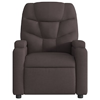 vidaXL Massagefåtölj mörkbrun tyg