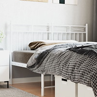 vidaXL Ersättningsgavel metall vit 135 cm