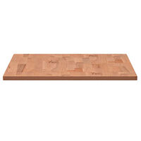 vidaXL Bordsskiva 80x40x1,5 cm rektangulär massivt bokträ