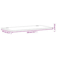 vidaXL Bordsskiva 110x55x2,5 cm massiv furu