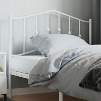 vidaXL Huvudgavel metall vit 107 cm