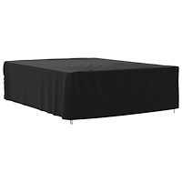 vidaXL Överdrag till trädgårdsmöbler svart 350x260x90cm cm 420D oxford