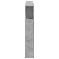 vidaXL Sänggavel LED betonggrå 160x18,5x103,5 cm konstruerat trä