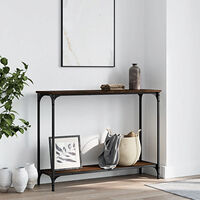vidaXL Avlastningsbord brun ek 101x30,5x75 cm konstruerat trä