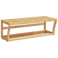 vidaXL Handdukshylla väggmonterad 60x25x20 cm bambu