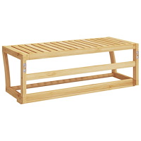 vidaXL Handdukshylla väggmonterad 60x25x20 cm bambu