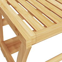 vidaXL Handdukshylla väggmonterad 60x25x20 cm bambu