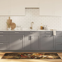 vidaXL Köksmatta flerfärgad 60x180 cm tvättbar halkfri