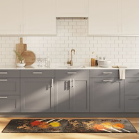 vidaXL Köksmatta flerfärgad 60x180 cm tvättbar halkfri