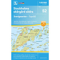NORSTEDTS 52 Stockholms skärgård södra Sverigeserien Topo50 : Skala 1:50 000