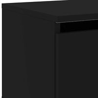 vidaXL Väggmonterade sängbord med LED-lampor 2 st svart