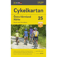 Kartförlaget Cykelkartan Blad 25 Östra Värmland/Närke 2023-2025