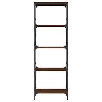 vidaXL Bokhylla 5 hyllplan brun ek 59x35x171 cm konstruerat trä