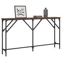 vidaXL Avlastningsbord brun ek 140x23x75 cm konstruerat trä