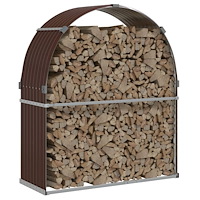 vidaXL Vedställ brun 120x45x140 cm galvaniserat stål