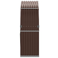 vidaXL Vedställ brun 120x45x140 cm galvaniserat stål