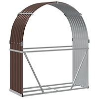 vidaXL Vedställ brun 120x45x140 cm galvaniserat stål