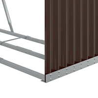 vidaXL Vedställ brun 120x45x140 cm galvaniserat stål