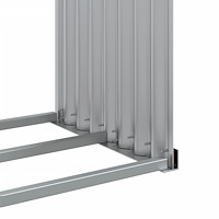 vidaXL Vedställ brun 120x45x140 cm galvaniserat stål