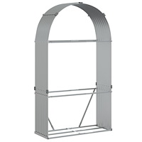 vidaXL Vedställ silver 120x45x210 cm galvaniserat stål