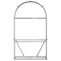 vidaXL Vedställ silver 120x45x210 cm galvaniserat stål