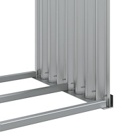 vidaXL Vedställ silver 120x45x210 cm galvaniserat stål