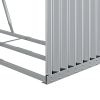 vidaXL Vedställ silver 120x45x210 cm galvaniserat stål