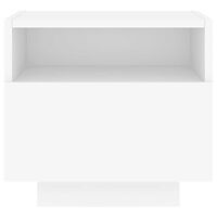 vidaXL Sängbord med LED-lampor vit 40x39x37 cm