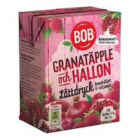 BOB Lättdryck Granatäpple & Hallon 2 dl