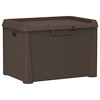 vidaXL Dynbox brun 125 L PP