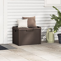 vidaXL Dynbox brun 125 L PP