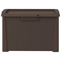 vidaXL Dynbox brun 125 L PP