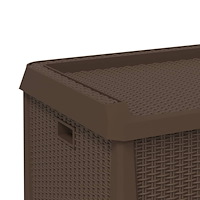 vidaXL Dynbox brun 125 L PP