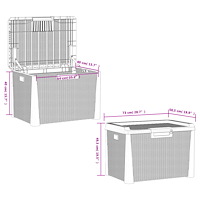 vidaXL Dynbox brun 125 L PP