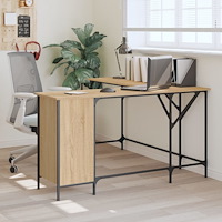 vidaXL Skrivbord sonoma-ek 141x141x75 cm konstruerat trä
