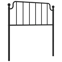 vidaXL Huvudgavel metall svart 90 cm
