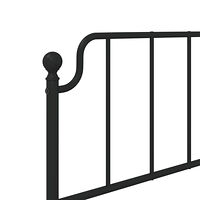 vidaXL Huvudgavel metall svart 90 cm