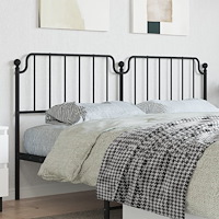 vidaXL Ersättningsgavel metall svart 180 cm