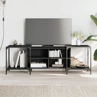vidaXL Tv-bänk svart 153x37x50 cm konstruerat trä