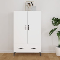 vidaXL Skänk vit 70x31x115 cm konstruerat trä