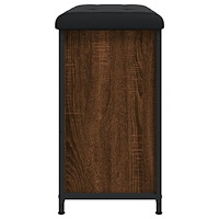 vidaXL Skobänk med flip-låda brun ek 62x32x56 cm