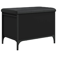vidaXL Förvaringsbänk svart 62x42x45 cm konstruerat trä