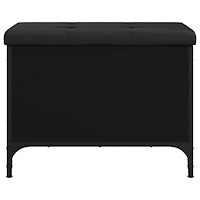 vidaXL Förvaringsbänk svart 62x42x45 cm konstruerat trä