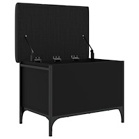 vidaXL Förvaringsbänk svart 62x42x45 cm konstruerat trä